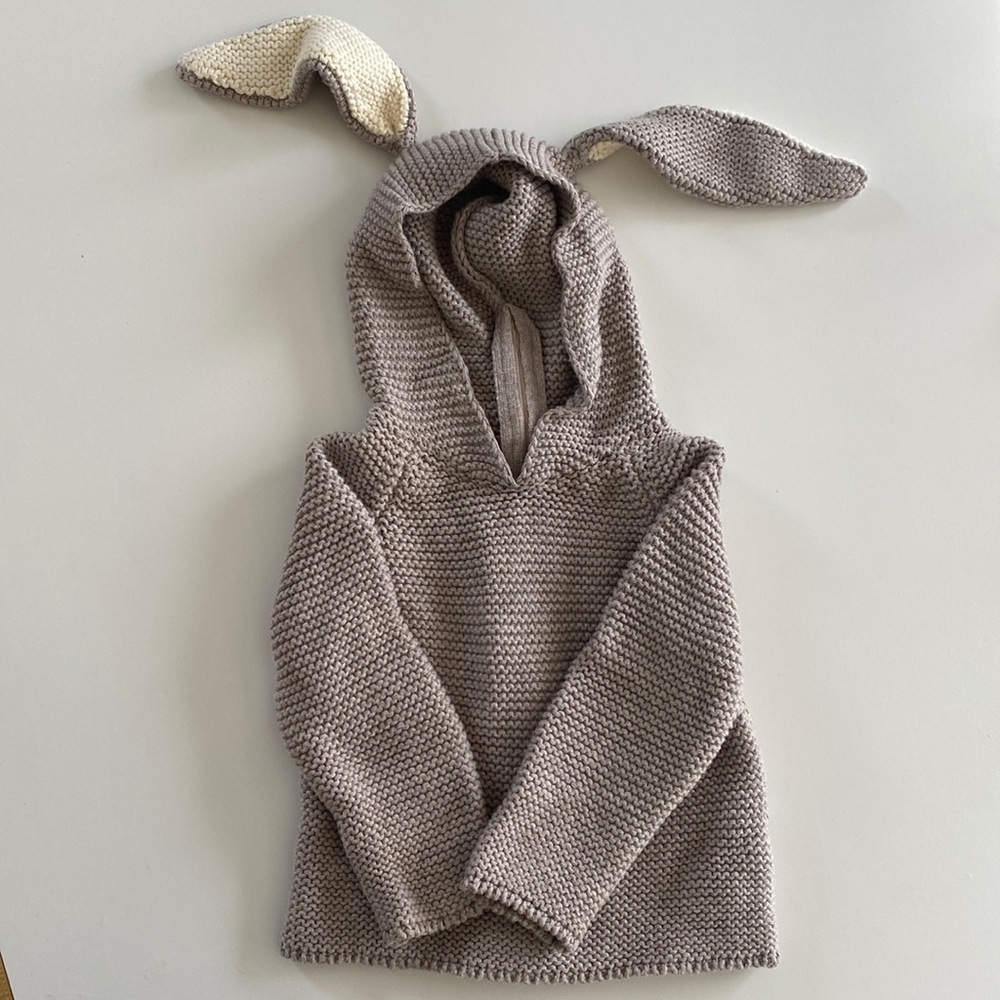 See Oeuf bunny sweater size 6M